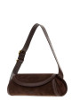 Brown suede small Cannolo crossbody bag JIL SANDER (J07WD0023P9298)