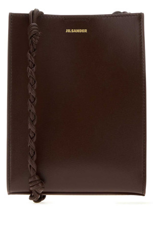 Chocolate leather small Tangle shoulder bag JIL SANDER (J07WG0001P4841)