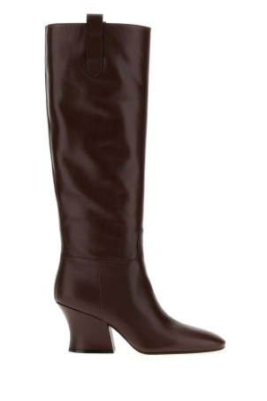 Chocolate leather Lune boots JIL SANDER (J15WW0075P7689)