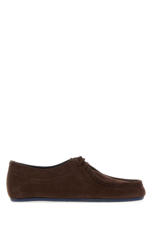 Brown suede Hood lace-up shoes JIL SANDER (J16ZJ0031P7692)
