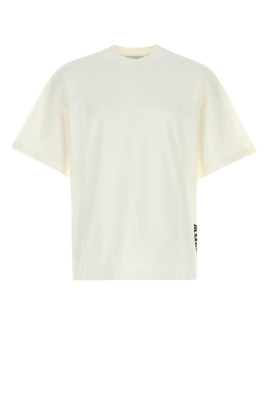 White cotton t-shirt Black JIL SANDER (J22GC0277J20347)