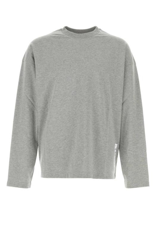 Grey cotton t-shirt Black JIL SANDER (J22GC0278J20399)