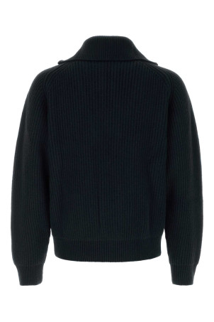 Black wool polo shirt JIL SANDER (J22GP0291J14848)