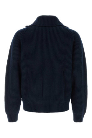 Navy blue wool polo shirt JIL SANDER (J22GP0291J14848)