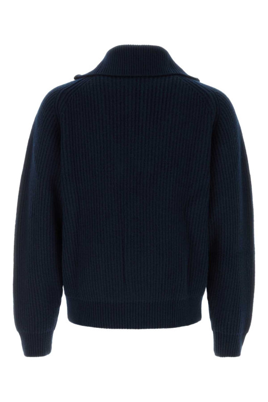 Navy blue wool polo shirt JIL SANDER (J22GP0291J14848)