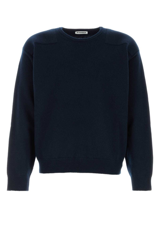 Midnight blue wool blend sweater JIL SANDER (J22GP0294J14851)