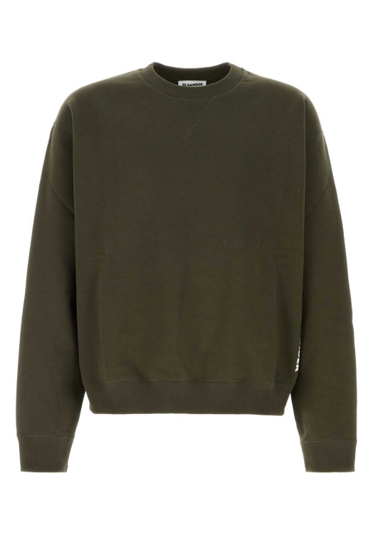 Olive green cotton sweatshirt JIL SANDER (J22GU0166J20128)
