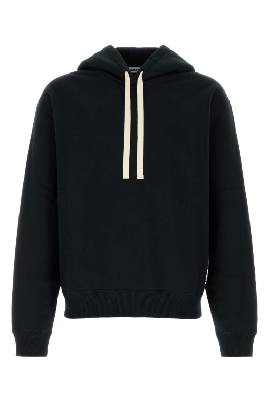 Black cotton sweatshirt JIL SANDER (J22GU0167J20128)