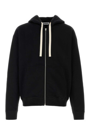 Black cotton sweatshirt JIL SANDER (J22HG0118J20128)