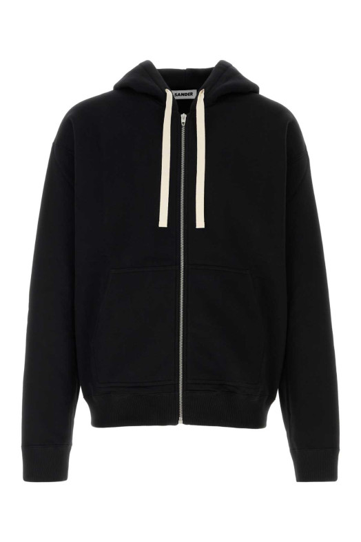 Black cotton sweatshirt JIL SANDER (J22HG0118J20128)