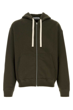 Olive green cotton sweatshirt JIL SANDER (J22HG0118J20128)