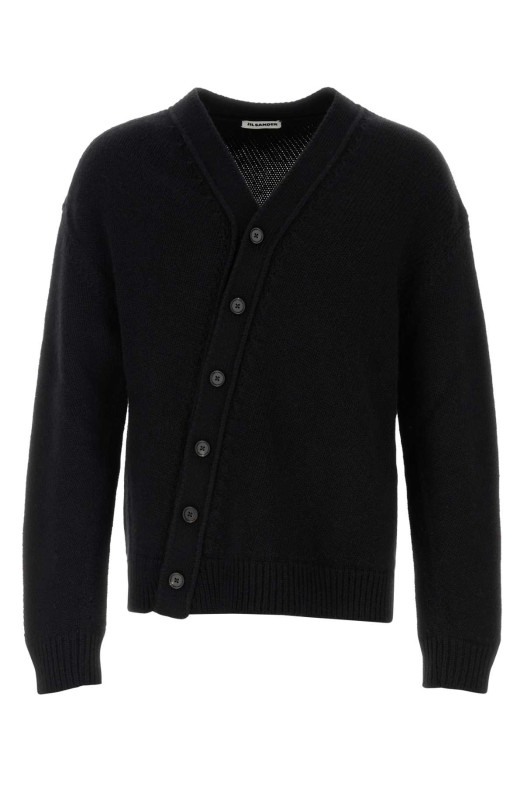 Black wool blend cardigan JIL SANDER (J22HP0054J14860)
