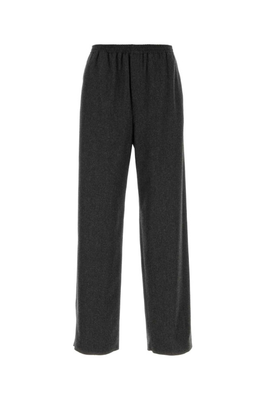 Брюки из графитовой фланели, чёрные, JIL SANDER (J22KA0406J40333)
