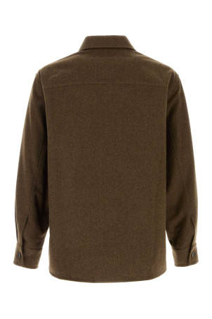 Шерстяная рубашка цвета хаки JIL SANDER (J22SW0160J40182)