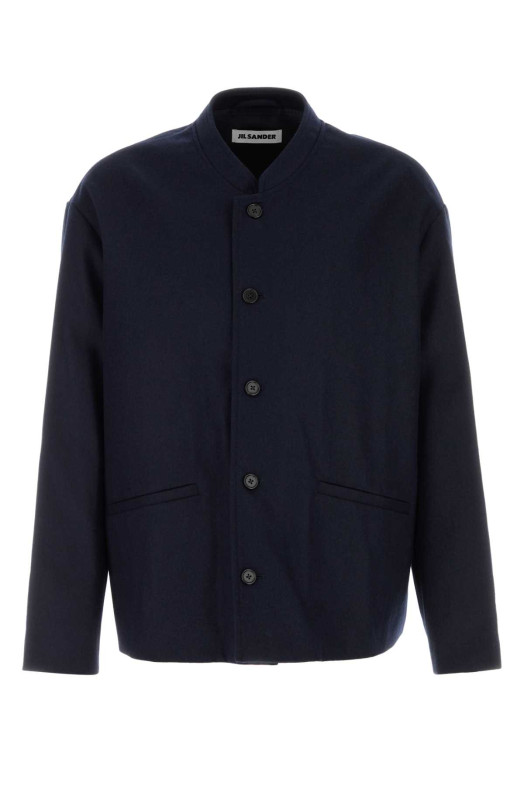 Midnight blue wool jacket Black JIL SANDER (J22SW0167J40367)