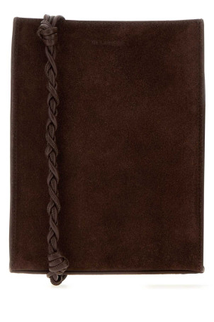 Brown suede small Tangle shoulder bag JIL SANDER (J25WG0003P9295)