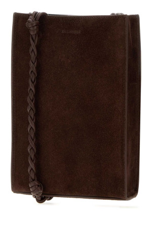 Brown suede small Tangle shoulder bag JIL SANDER (J25WG0003P9295)