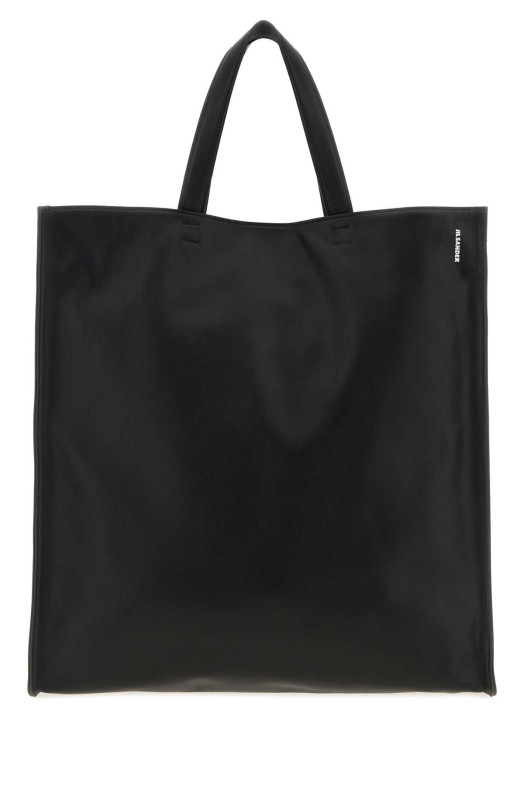 Black leather Light shopping bag JIL SANDER (J26WC0031P9300)