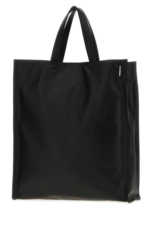 Black leather Light shopping bag JIL SANDER (J26WC0031P9300)