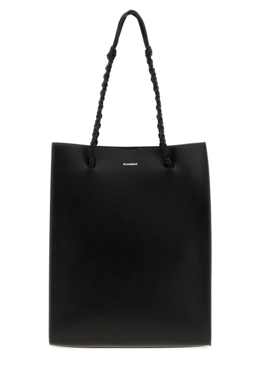 Black leather Tangle shopping bag JIL SANDER (J26WC0034P9046)