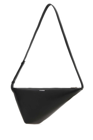 Black leather Triangle crossbody bag JIL SANDER (J26WG0071P9176)
