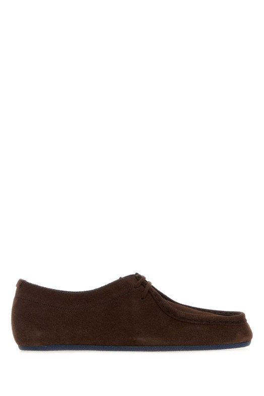Dark brown suede lace-up shoes JIL SANDER (J32ZJ0022P7692)