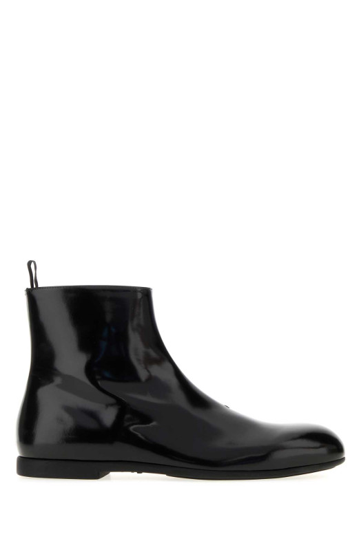 Black leather ankle boots JIL SANDER (J33WU0069P7032)