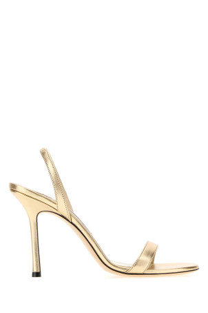 Gold nappa leather Jenn sandals Brown JIMMY CHOO (JENN100MNA)