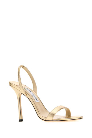 Gold nappa leather Jenn sandals Brown JIMMY CHOO (JENN100MNA)
