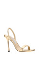 Сандалии «Jenn» из золотистой кожи наппа, коричневые, JIMMY CHOO (JENN100MNA)