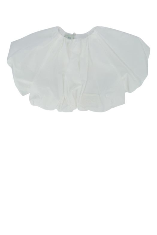 TOP POPELINE GESSO White FENDI KIDS (JFC149AEXZ)