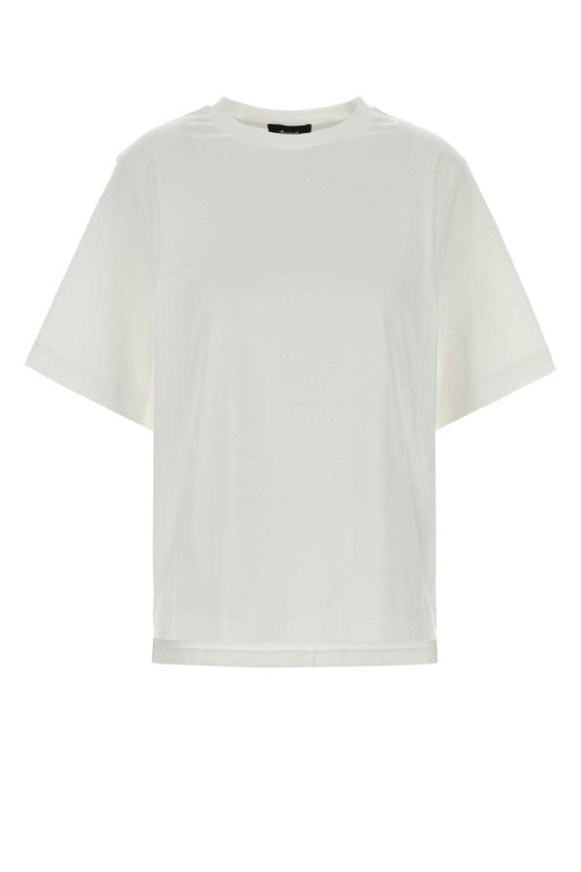 White cotton oversize t-shirt Black HERNO LAMINAR (JG00062DL52132)