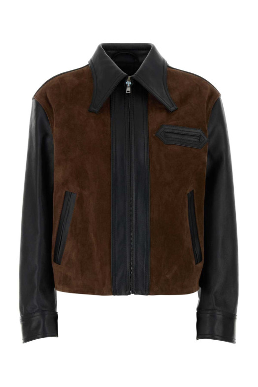 Two-tone leather jacket Black MARNI (JKMX0414QUULV893)