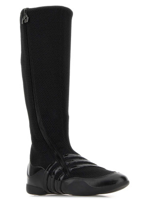 Black mesh and leather Adidas by Miaou boots ADIDAS BY MIAOU (JQ9121)
