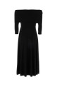 Черное трикотажное платье NORMA KAMALI (KK1263PLU01)