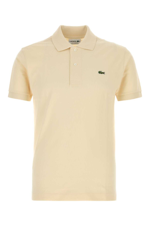 Кремова поло-футболка LACOSTE з піке (L1212)