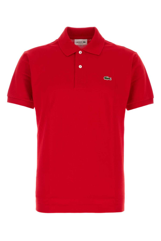 Червона сорочка-поло з піке LACOSTE (L1212)