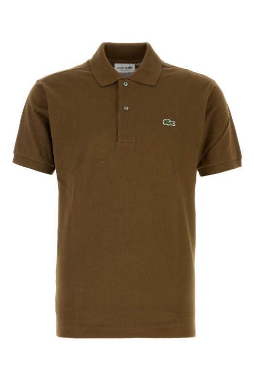 Короткорукавна сорочка-поло коричневого кольору LACOSTE (L1212)