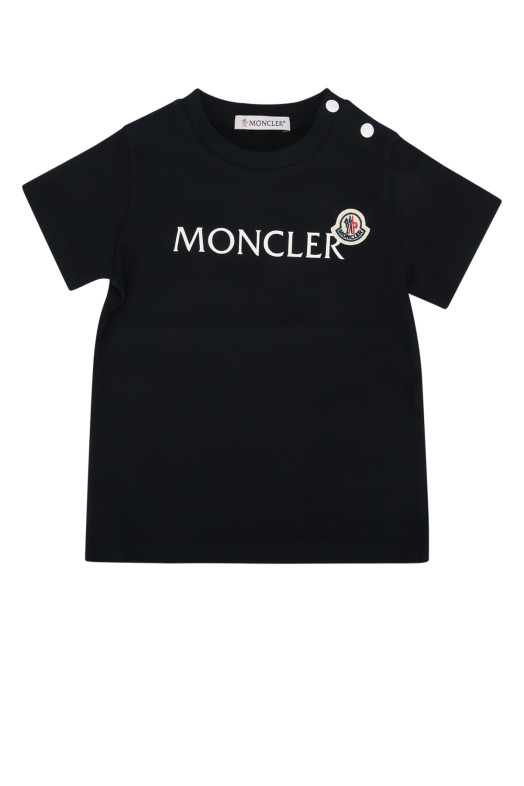 Футболка SS синего цвета MONCLER JR (L19518C0000489AUM)