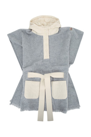 Пальто CAPE серого цвета MONCLER JR (L29543G00005N0218)