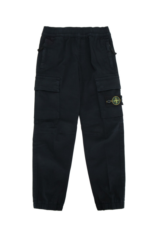БРЮКИ черные STONE ISLAND KIDS (L2S163100006S0012) STONE ISLAND JUNIOR