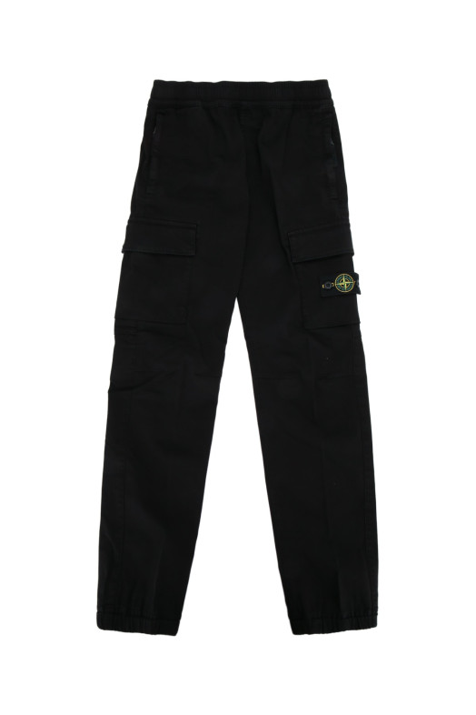 БРЮКИ черные STONE ISLAND KIDS (L2S163100006S0012) STONE ISLAND JUNIOR