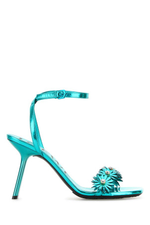 Turquoise leather Paula s Ibiza Petal Flower sandals BLUE LOEWE PAULA'S IBIZA (L616465X67)