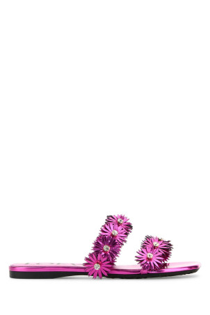 Fuchsia leather Paula s Ibiza slippers Fuchsia LOEWE PAULA'S IBIZA (L616465X69)