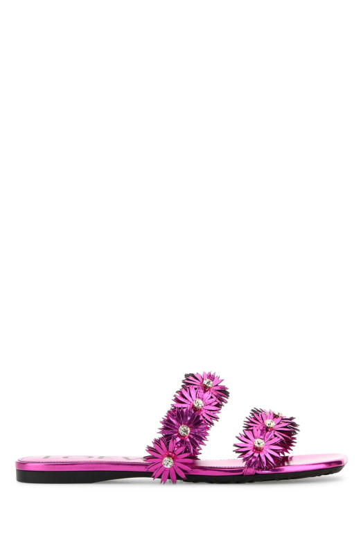 Fuchsia leather Paula s Ibiza slippers Fuchsia LOEWE PAULA'S IBIZA (L616465X69)