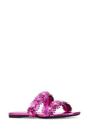 Fuchsia leather Paula s Ibiza slippers Fuchsia LOEWE PAULA'S IBIZA (L616465X69)