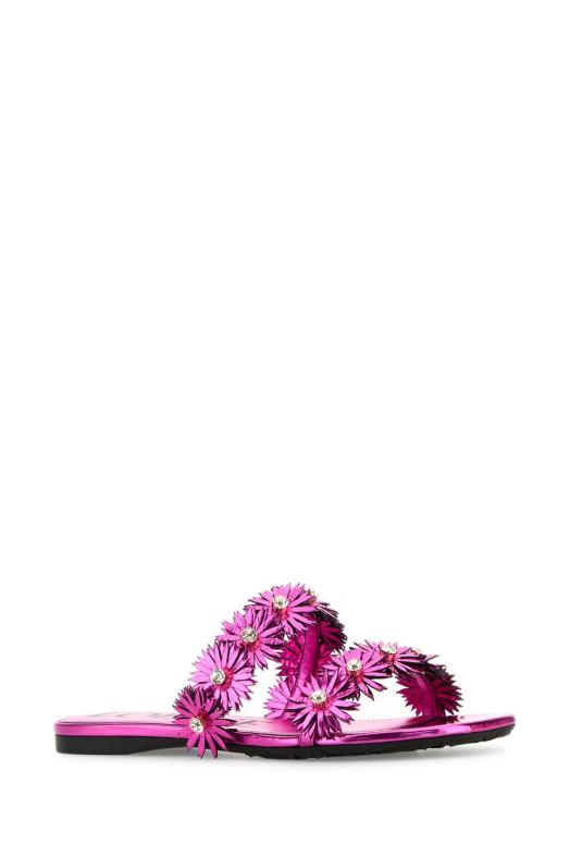 Fuchsia leather Paula s Ibiza slippers Fuchsia LOEWE PAULA'S IBIZA (L616465X69)