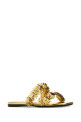 Gold leather Paula s Ibiza slippers Brown LOEWE PAULA'S IBIZA (L616465X69)