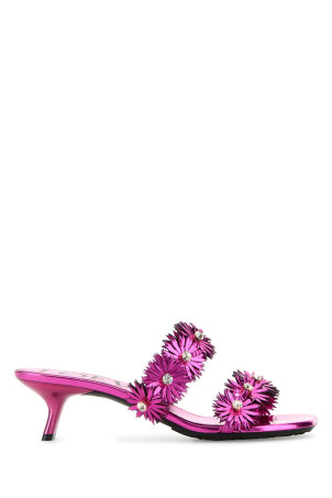 Fuchsia leather Paula s Ibiza Petal mules Fuchsia LOEWE PAULA'S IBIZA (L616465X70)