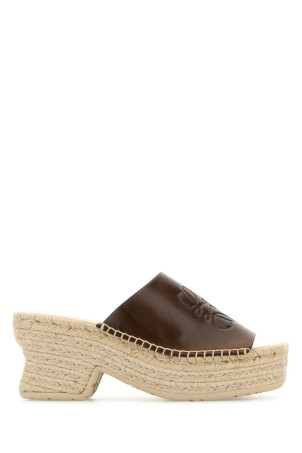 Zeppe Paula s Ibiza Petal in pelle marrone Brown LOEWE PAULA'S IBIZA (L616465X73)